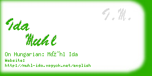 ida muhl business card